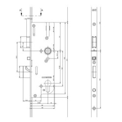 Serrure à encastrer 5 points GU FERCOMATIC modèle R4 - FERCO