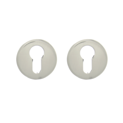 Paire de rosaces rondes de propreté zamack mat - CADAP