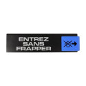 Plaquette signalétique 175x45 EUROPE DESIGN "ENTREZ SANS FRAPPER" - NOVAP