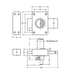Verrou monopoint double entrée GMO5 - POLLUX