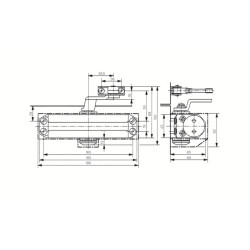 Ferme-porte TS77 bras compas force 3 argent - DORMAKABA