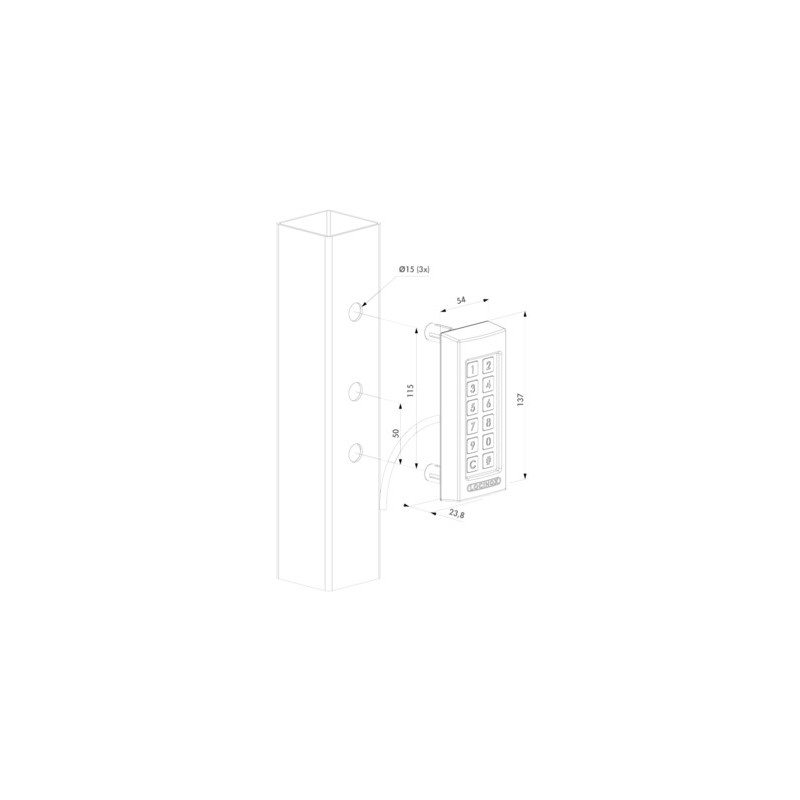 Clavier à code SLIMSTONE 2 - LOCINOX