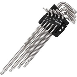 Jeu de 9 clés coudées Torx - VESSEL