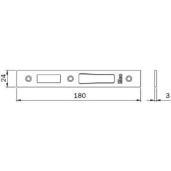 Gâche centrale à double empennage MULTIBLINDO plate - ISEO