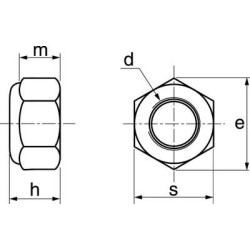 Écrou hexagonal indessérable inox A2 - ACTON