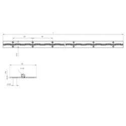 Charnière à piano 4003 - MONIN