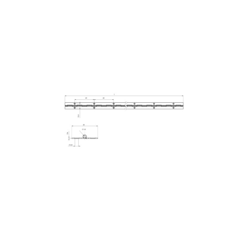 Charnière à piano 4003 - MONIN