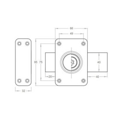 Verrou monopoint à bouton A2P 7 ailettes varié - POLLUX