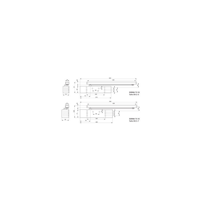 Ferme-porte TS93B sans bras - DORMAKABA
