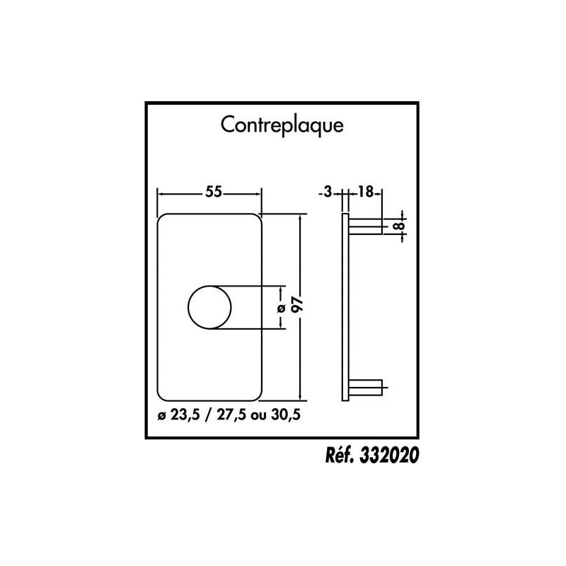 Contre-plaque verrou - JPM