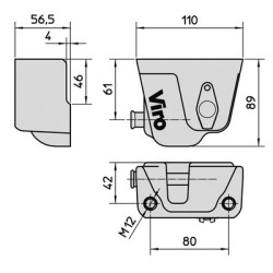 Sabot rideau métallique cylindre rond CONDOR - VIRO