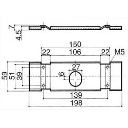 Coffre de serrure multipoint horizontale profil rond rideau métallique A211 / A212 - PREFER