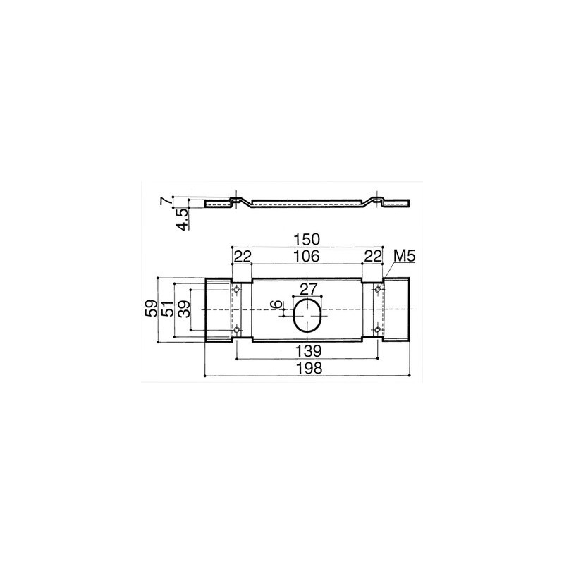Coffre de serrure multipoint horizontale profil rond rideau métallique A211 / A212 - PREFER