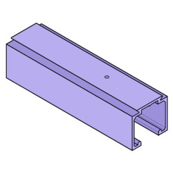 Rail aluminium pour coulissant suspendue 80-120 Kg 0500 10 - KOBLENZ
