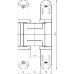 Paumelle invisible TECTUS TE540 3D A8 - SIMONSWERK