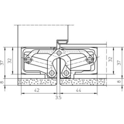 Paumelle invisible TECTUS TE540 3D A8 - SIMONSWERK