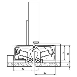 Paumelle invisible TECTUS TE540 3D A8 - SIMONSWERK