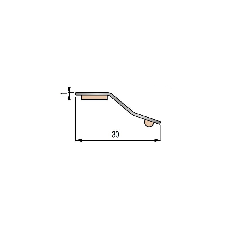 Barre de seuil 930 mm adhésive 2 niveaux PRESTO inox - DINAC