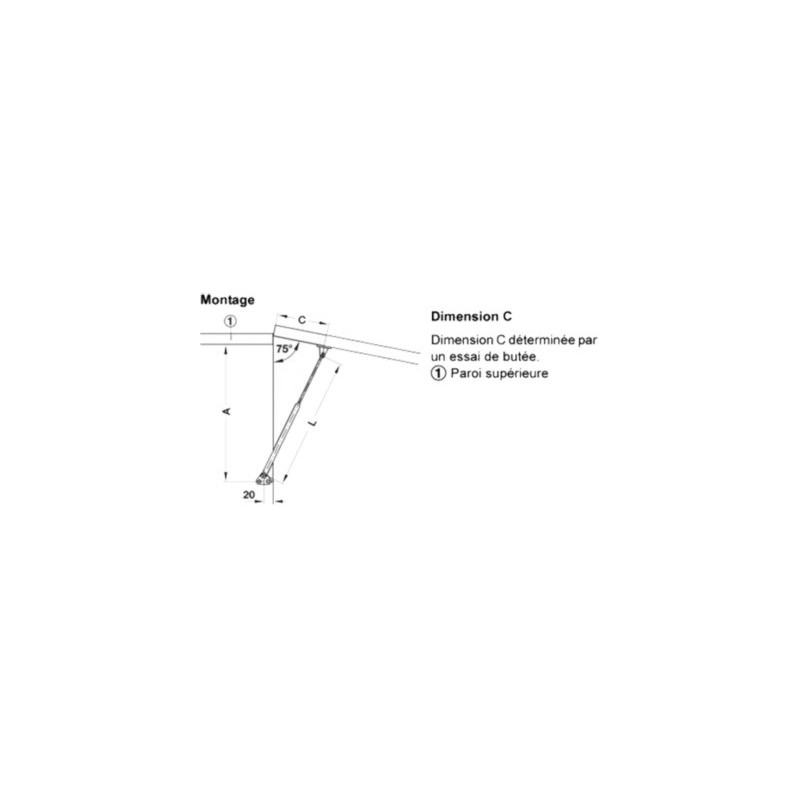 Compas pour abattant et couvercle bois - HAFELE