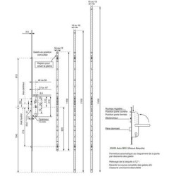 Serrure à encastrer 4 points automatique axe 40 20000 RB90 - VACHETTE ASSA ABLOY