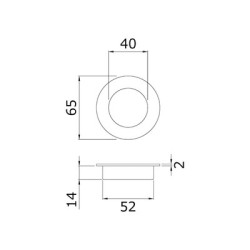 Poignée de meuble cuvette ronde inox - DESIGN MAT
