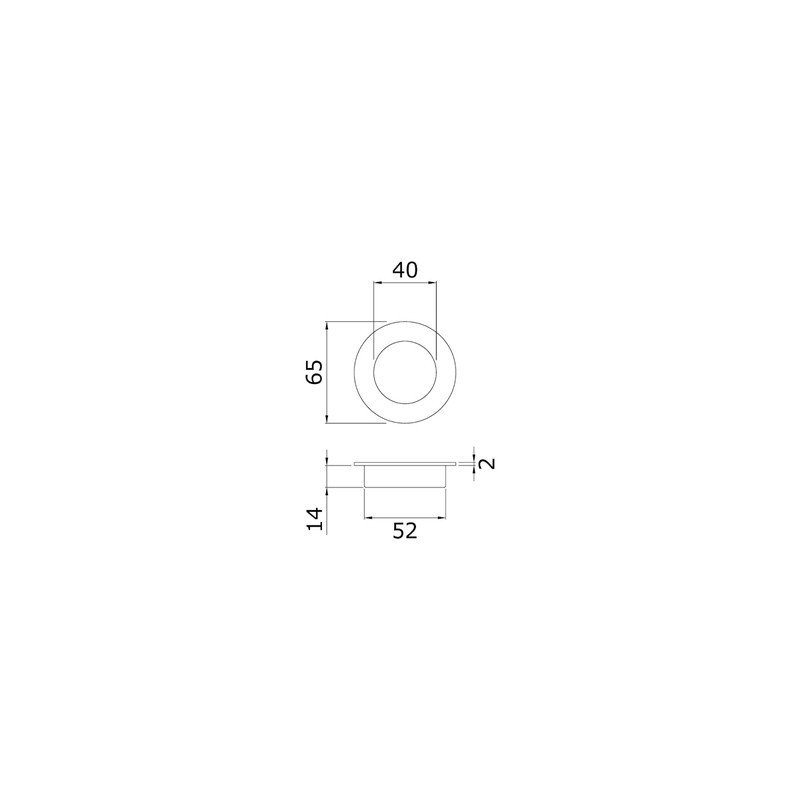 Poignée de meuble cuvette ronde inox - DESIGN MAT