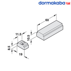 Amortisseur bras coulisse TS90 - DORMAKABA