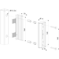Gâche réglable en acier inoxydable QUICK-FIX - LOCINOX