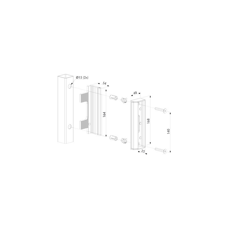 Gâche réglable en acier inoxydable QUICK-FIX - LOCINOX