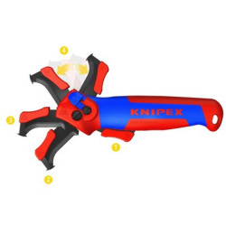 Couteau à dénuder avec sabot de guidage - KNIPEX