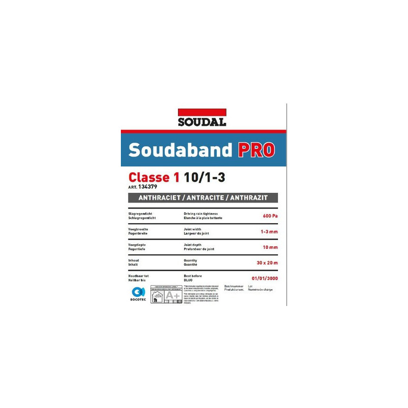 Joint mousse imprégnée SOUDABAND PRO classe 1 - SOUDAL