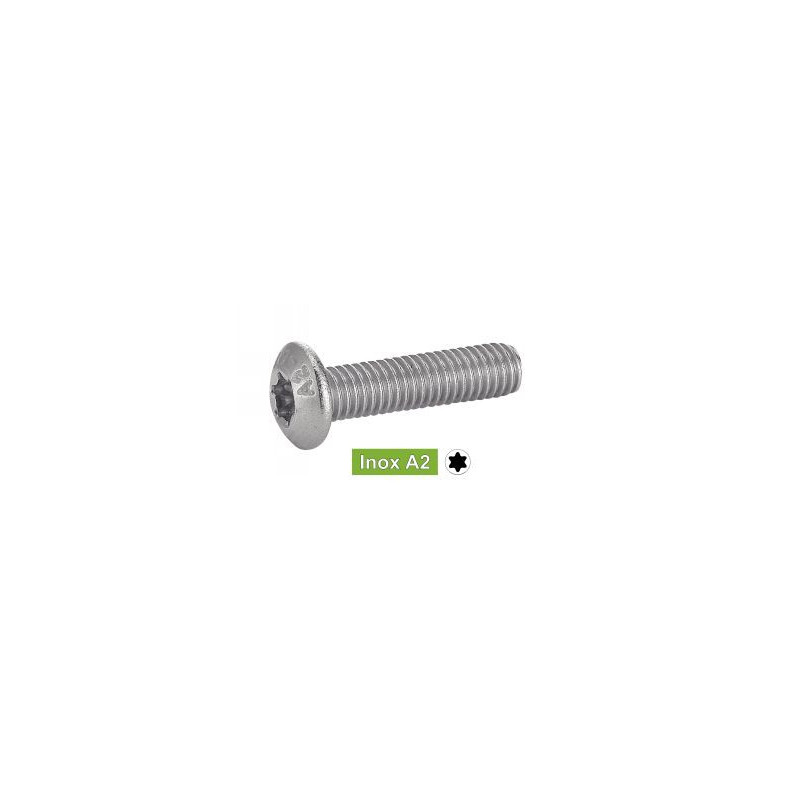 Vis métaux tête bombée 6 lobes inox A2 - ACTON