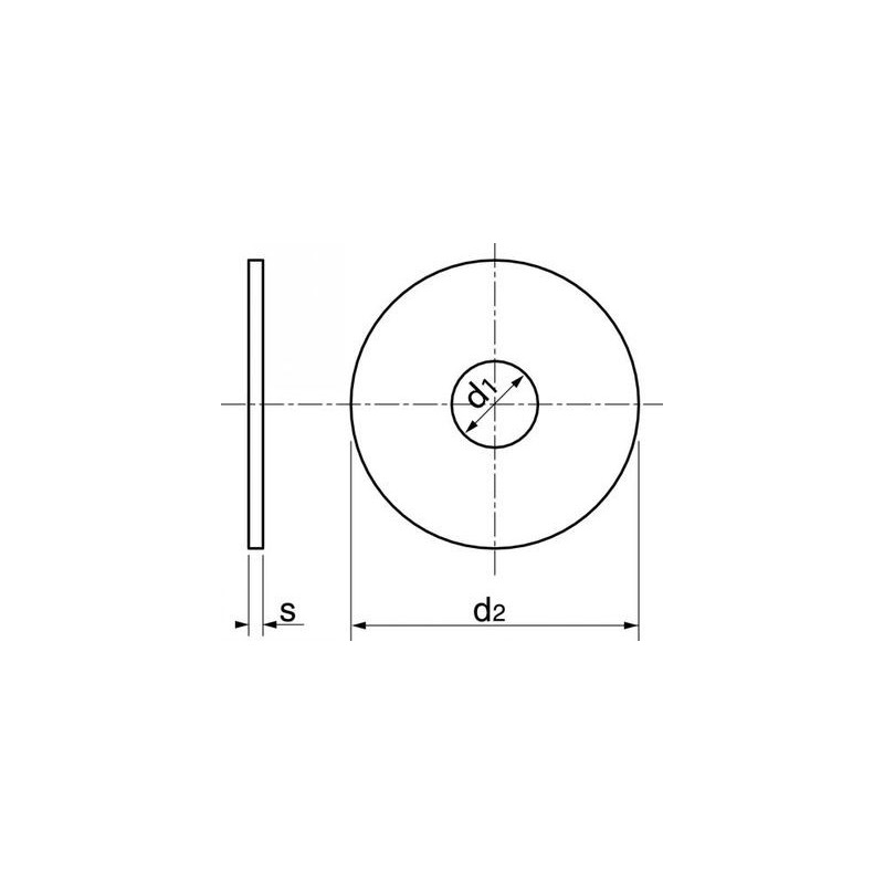 Rondelle plate extra large inox A2 - ACTON