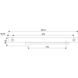Ferme-porte bras coulisse courte force 2 / 3 IS65 LE EN3 CE - ISEO