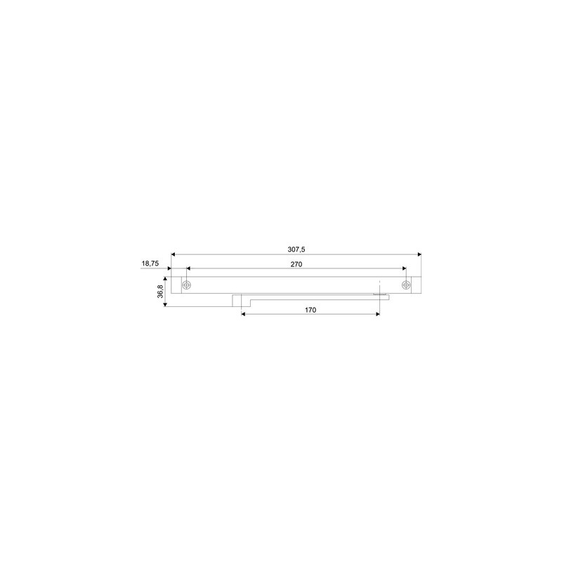 Ferme-porte bras coulisse courte force 2 / 3 IS65 LE EN3 CE - ISEO