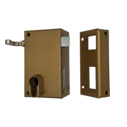 Serrure applique monopoint verticale à tirage profil européen 9812 - METALUX