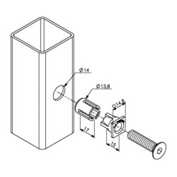 Paire de fixations pour métal QUICK-FIX - LOCINOX