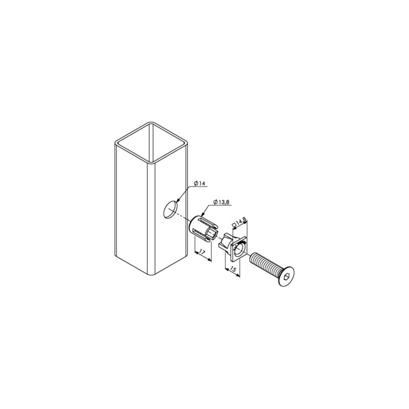 Paire de fixations pour métal QUICK-FIX - LOCINOX