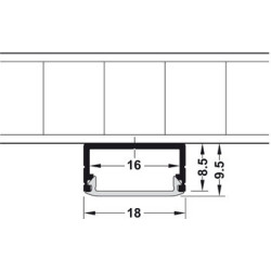 Profil de montage pour bande LED LOOX - HAFELE