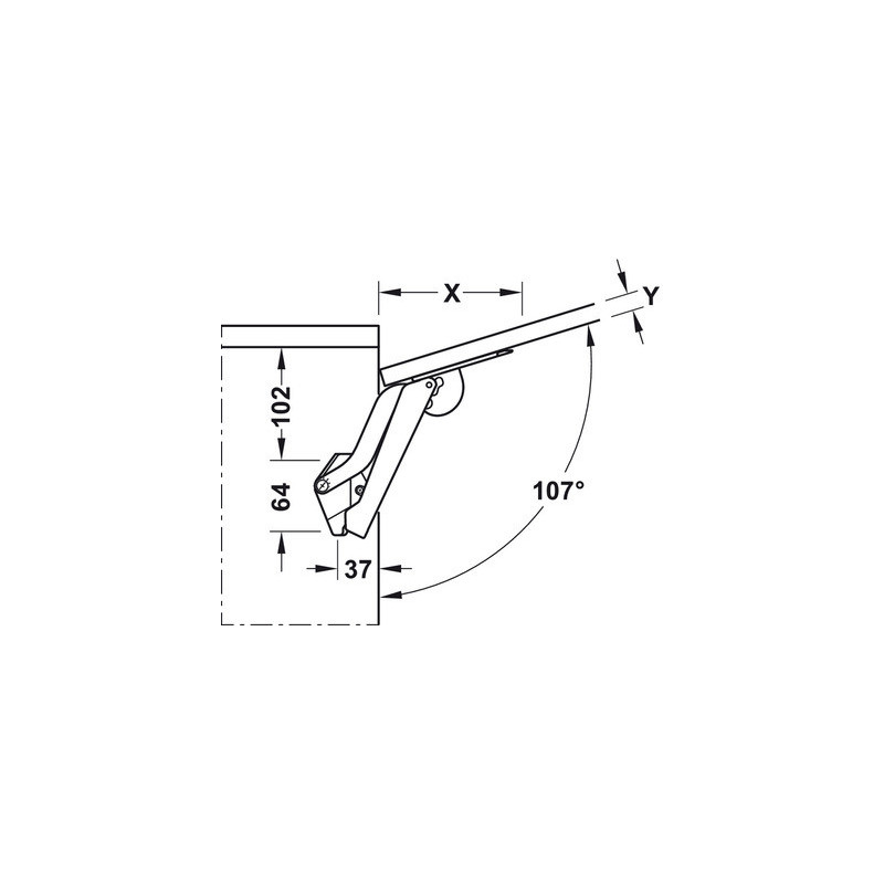 Ferrure de relevage FREE SPACE 1.11 - HAFELE