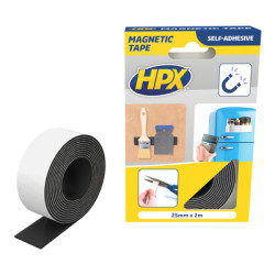 Bande magnétique autocollante 2 mètres noire - HPX