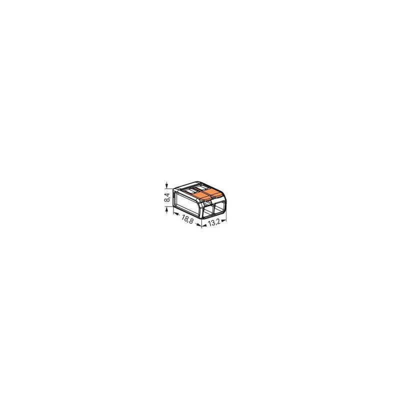 Boîte de 100 bornes de raccordement 2 leviers COMPACT - WAGO