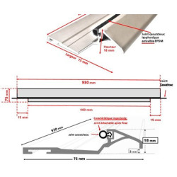Seuil suisse avec joint 93 cm - COGEFERM