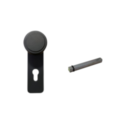 Demi ensemble bouton fixe sur plaque clé i pour porte coupe-feu - DIERRE