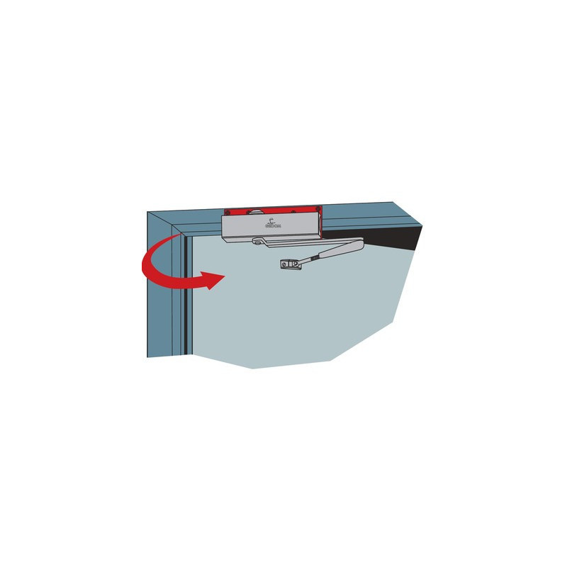 Plaque support droit de ferme-porte GR 200 - GROOM