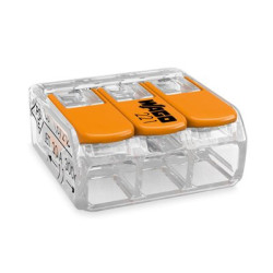 Boîte de 50 bornes de raccordement 3 leviers COMPACT - WAGO