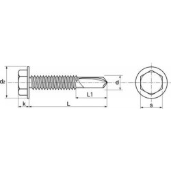 Vis auto perceuse ZG TH CR3 foret long N°4 - ACTON
