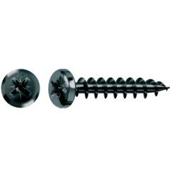Vis bois universelle tête ronde Pozidriv NEROPLUS - MUSTAD S.p.A.