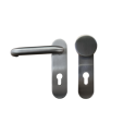 Béquille + bouton fixe sur plaque clé i inox pour portes coupe-feu - DIERRE