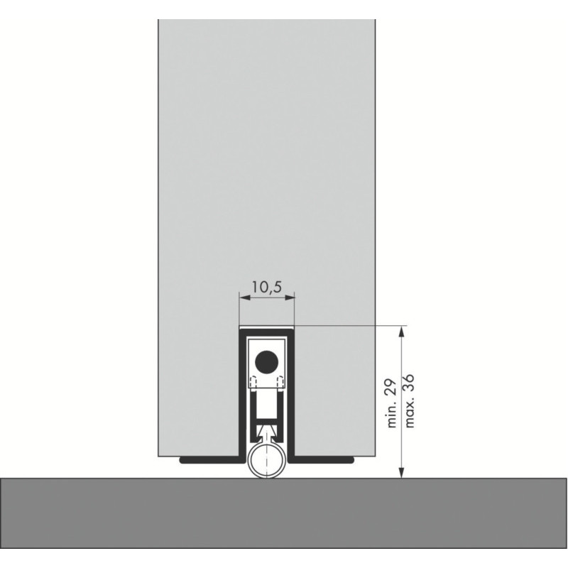 Plinthe automatique aluminium ELLEN-MATIC 3 - ELLEN